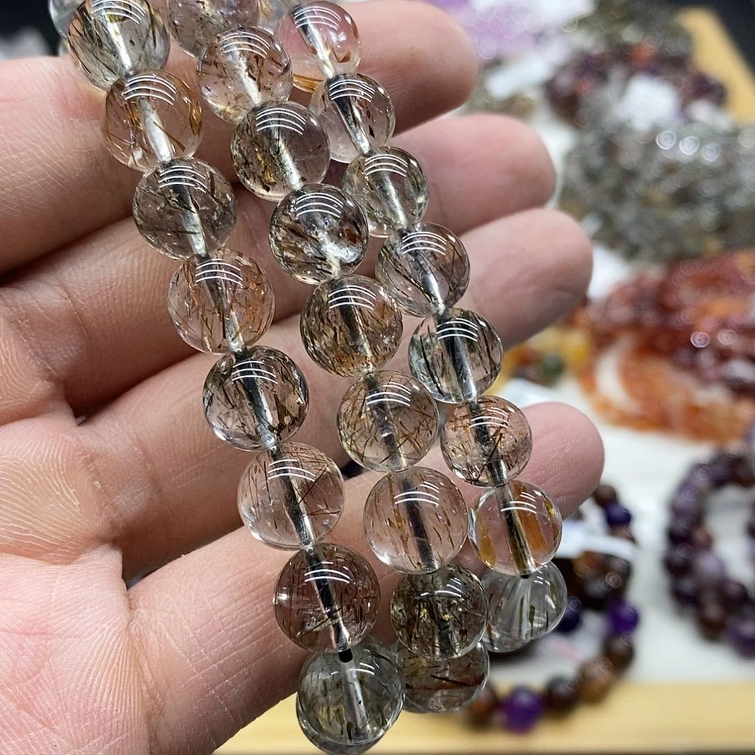 水晶手串未镶嵌多样性发货发一条