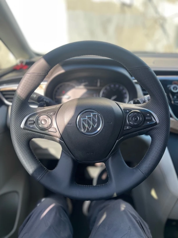 适用于别克GL8橡胶盘专车专用手缝全包把套抗菌纳帕皮方向盘套