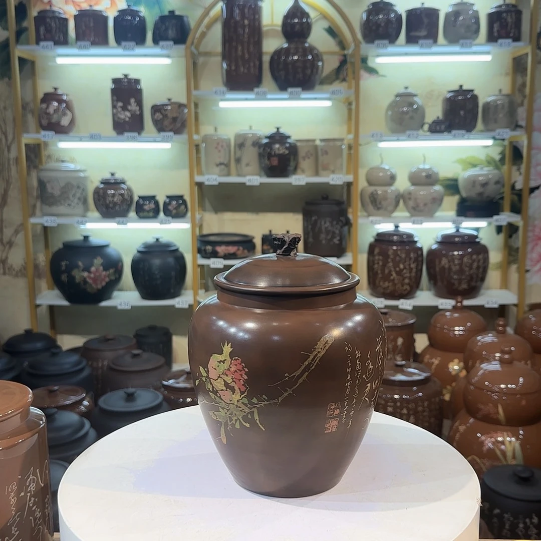 缸048建水紫陶400克精磨