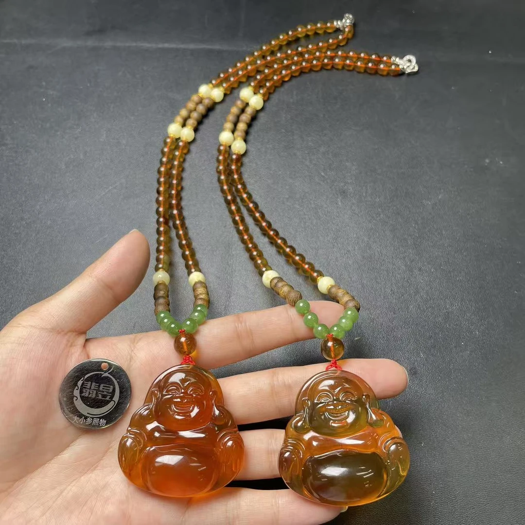 翡昱-N5-44676-琥珀珠链吊坠颈饰/约6-8+/约80颗/多样性发其一
