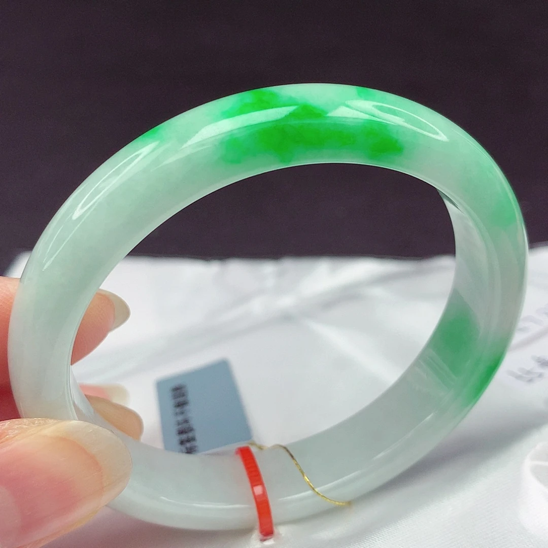 翡翠未镶嵌手镯55贵妃797