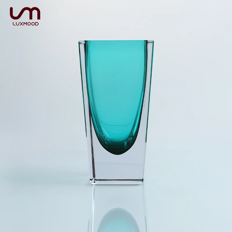 LUXMOOD勒慕轻奢北欧风琉璃花瓶摆件客厅插花餐桌玄关