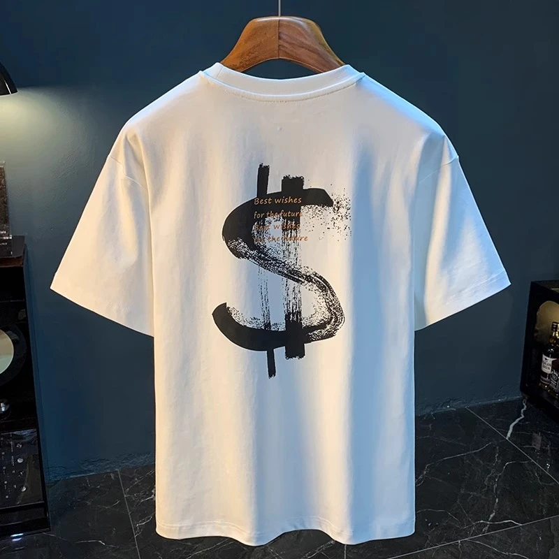 Cebrodz夏季T恤男潮牌印花休闲薄款半截袖柔感舒适透气短袖上衣