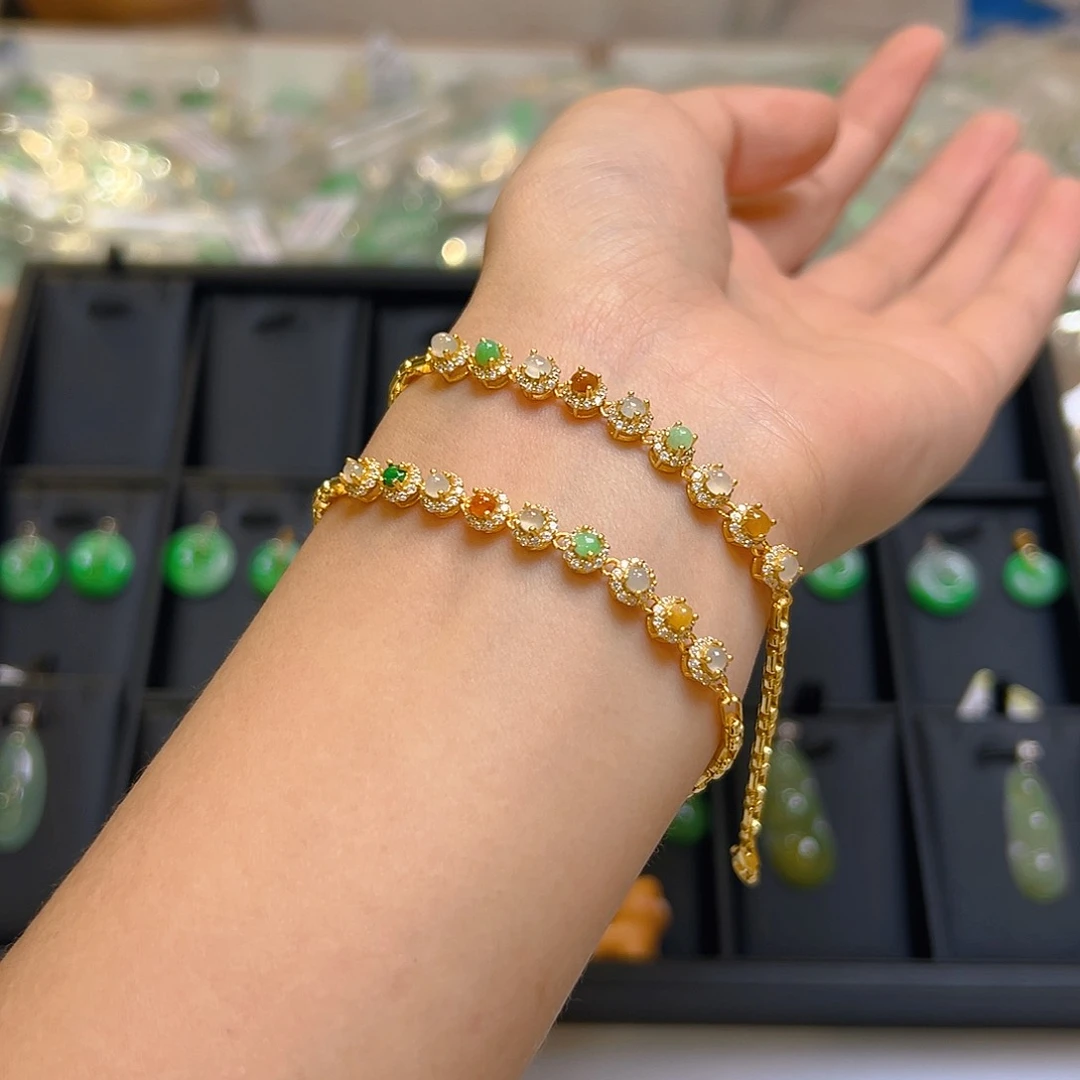 未镶嵌手链翡翠多样性发一件