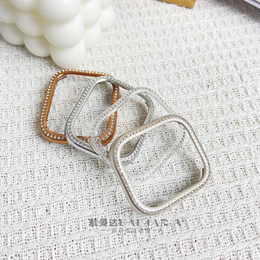 适用于红米watch5watch4智能手表钻钻透明保护壳保护套银色时尚