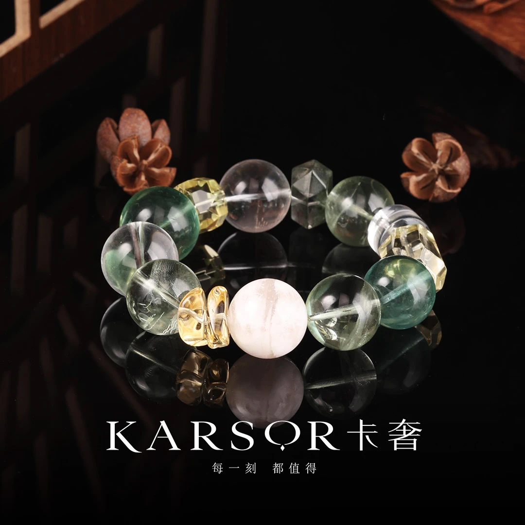 KARSOR/卡奢【心向往之】绿水晶 水晶手串 S1439