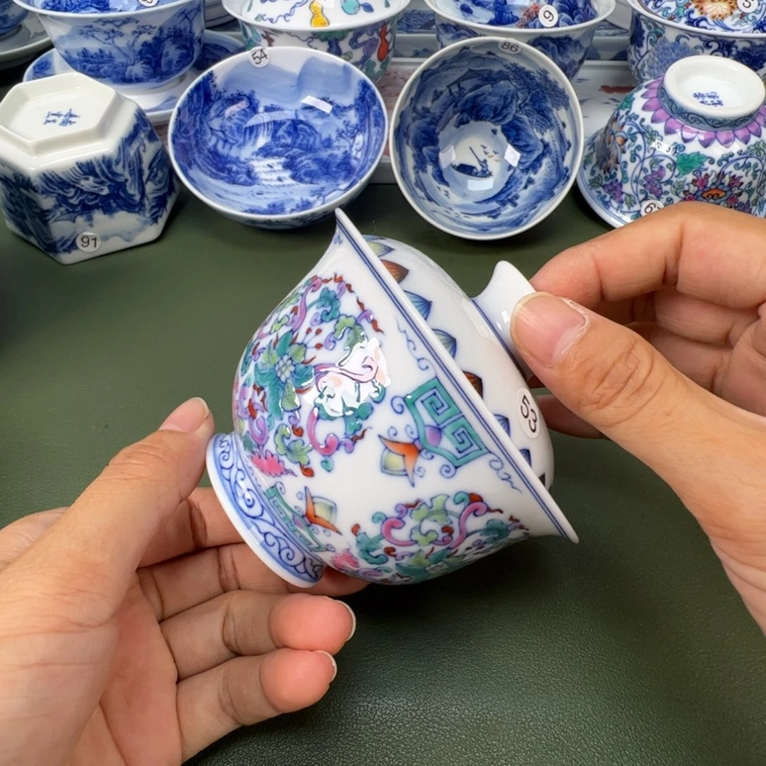 景德镇纯手工纯手绘茶具木木53