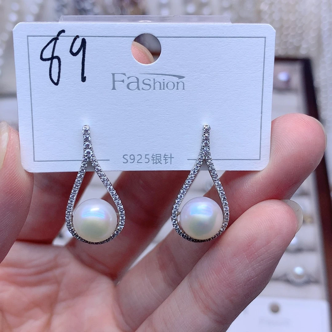 【闪购商品】银S925镶嵌耳饰淡水珍珠