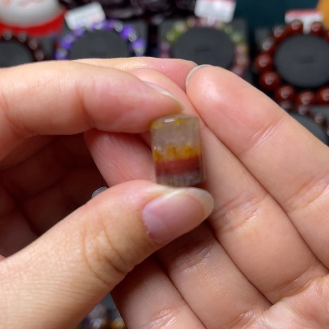 水晶手链未镶嵌极光四色桶珠