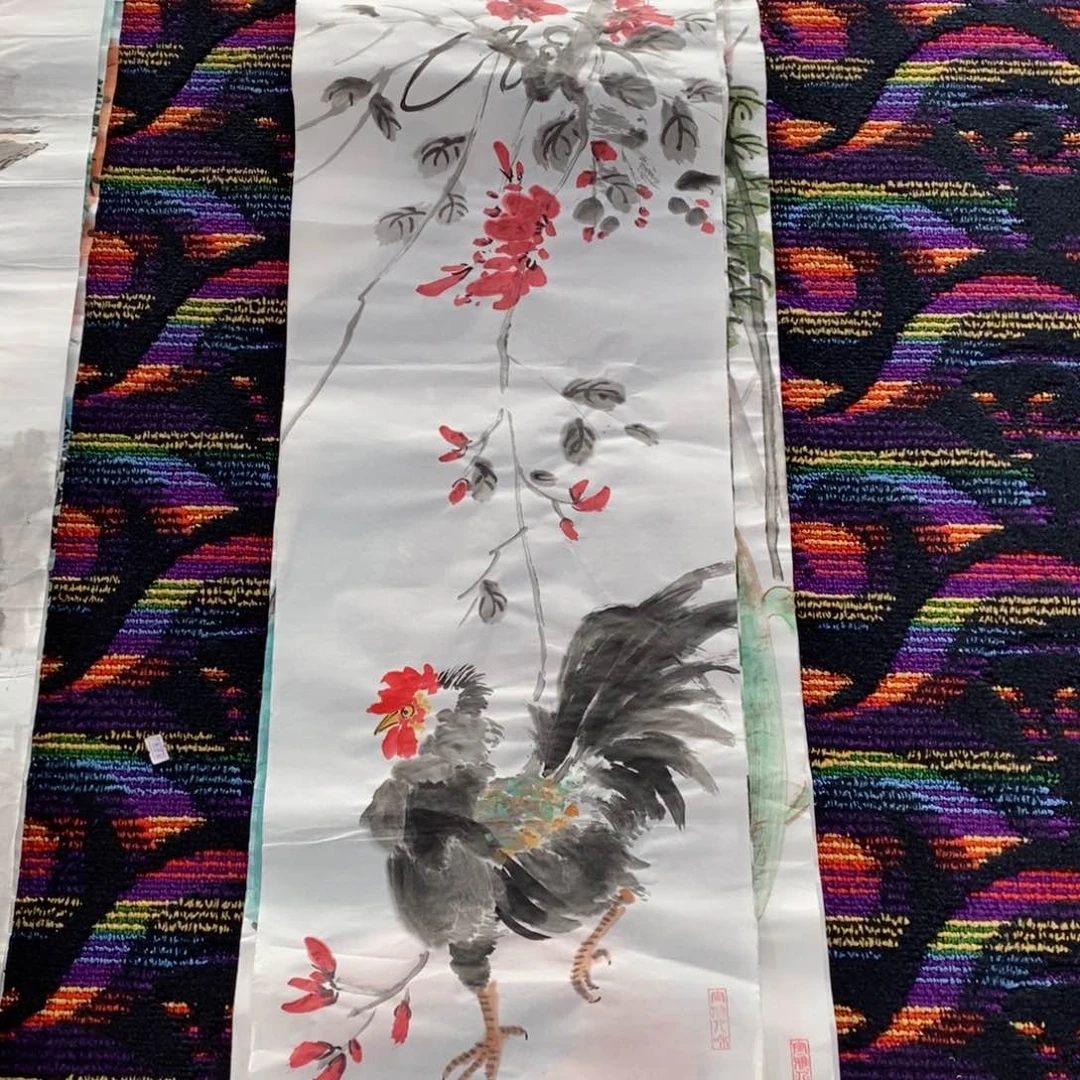 国画国画花鸟四尺长条  琪