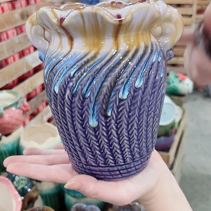 凑单10元陶瓷花盆发货！