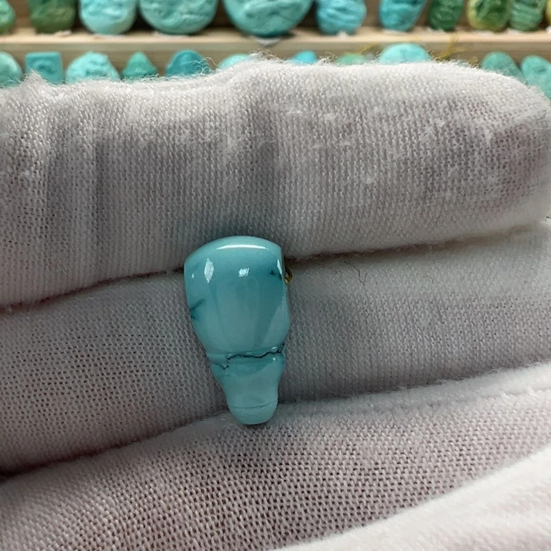 未镶嵌绿松石三通8.3mm