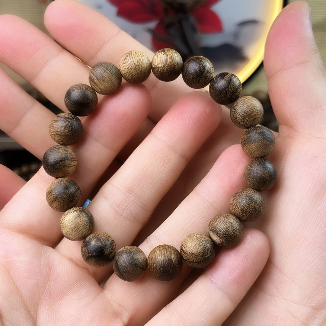 手串沉香越南芽庄老白棋老料瘤疤1.0