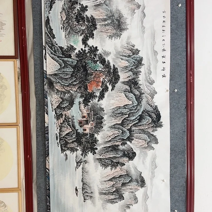 国画手绘国画云峰千里秀