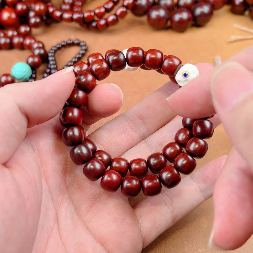 手串/手链小叶紫檀9x10泥料diy