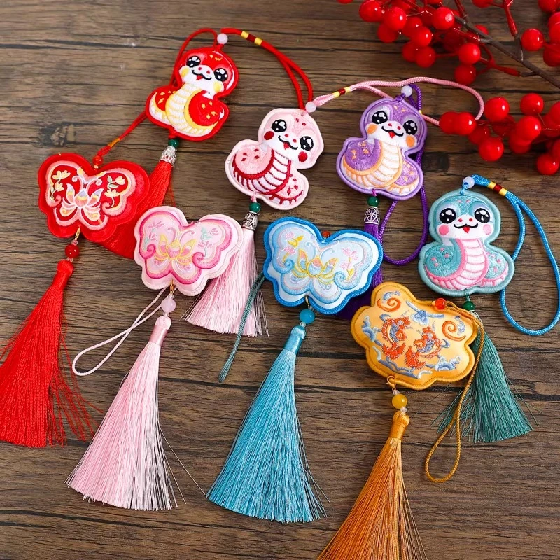 花喜爱立体香囊新年刺绣香包双面年宵挂饰手工diy礼品花艺包材料