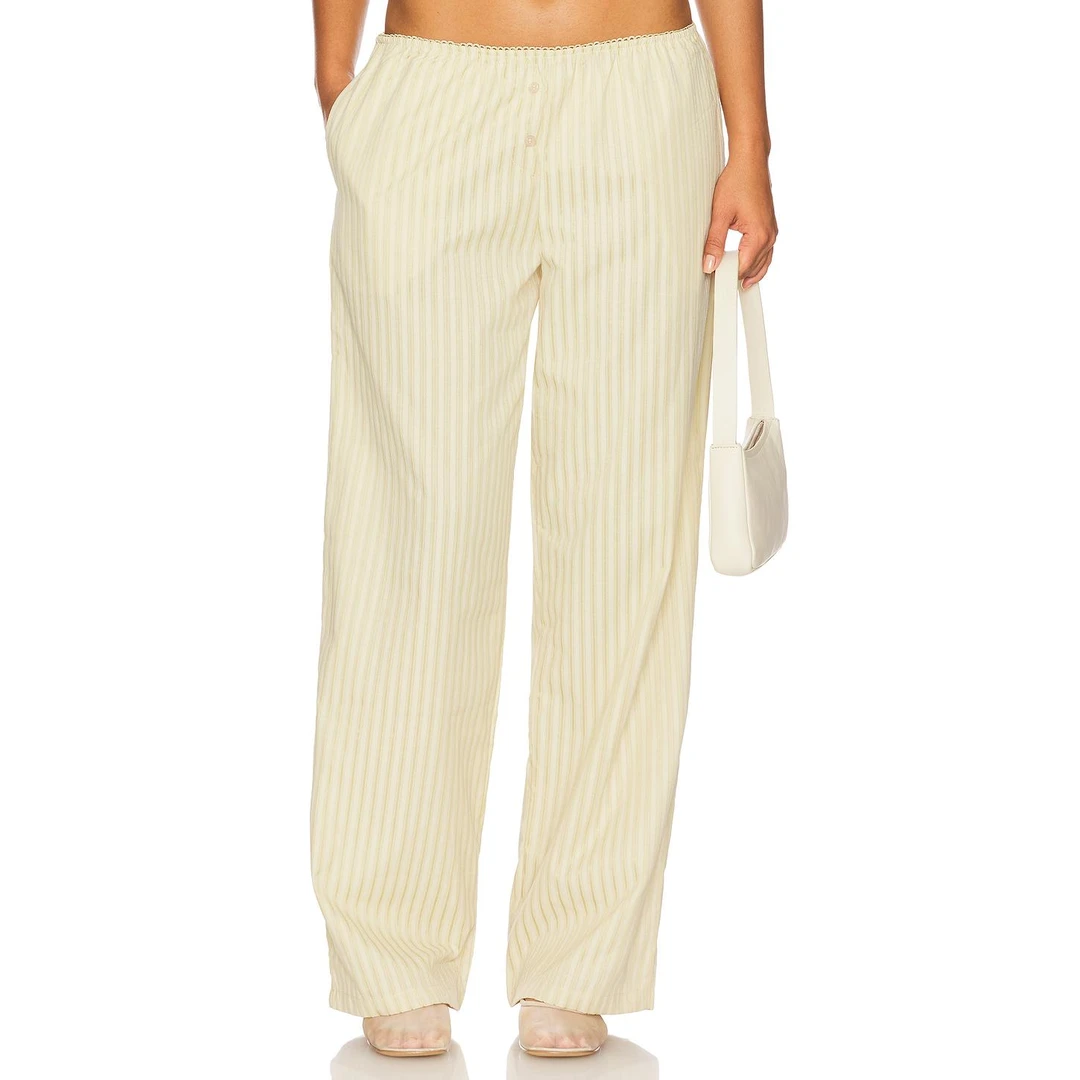 LIONESS IN BLOOM 长裤 柠檬色 休闲裤