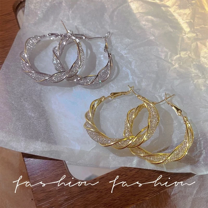 钛钢耳饰 日韩几何形耳环轻奢设计感耳圈耳饰法式百搭5298