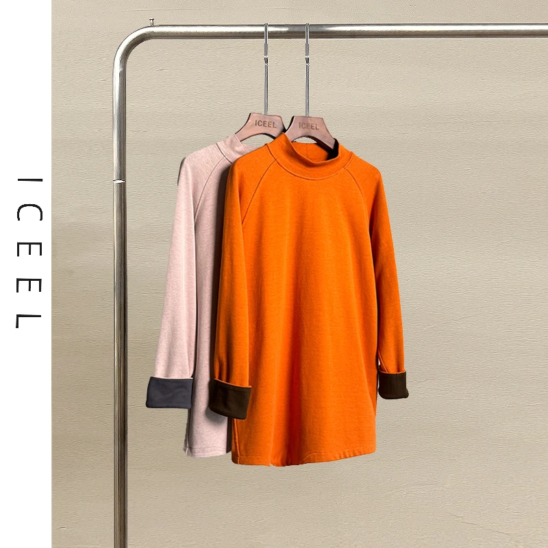 原创女装高端宽松套头卫衣女新款春秋双面穿亲肤保暖休闲长袖上衣