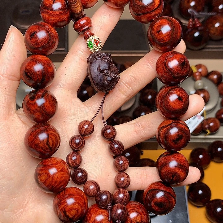 花梨木类手串/手链狄**源黄花梨风化料老挝花梨土埋料2.0