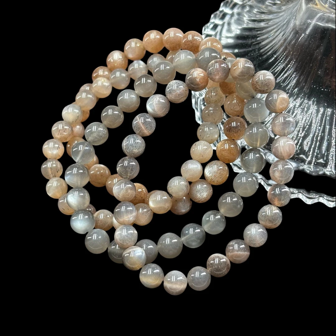 A363  天然骨干长石7毫米手串 多样性 发一串