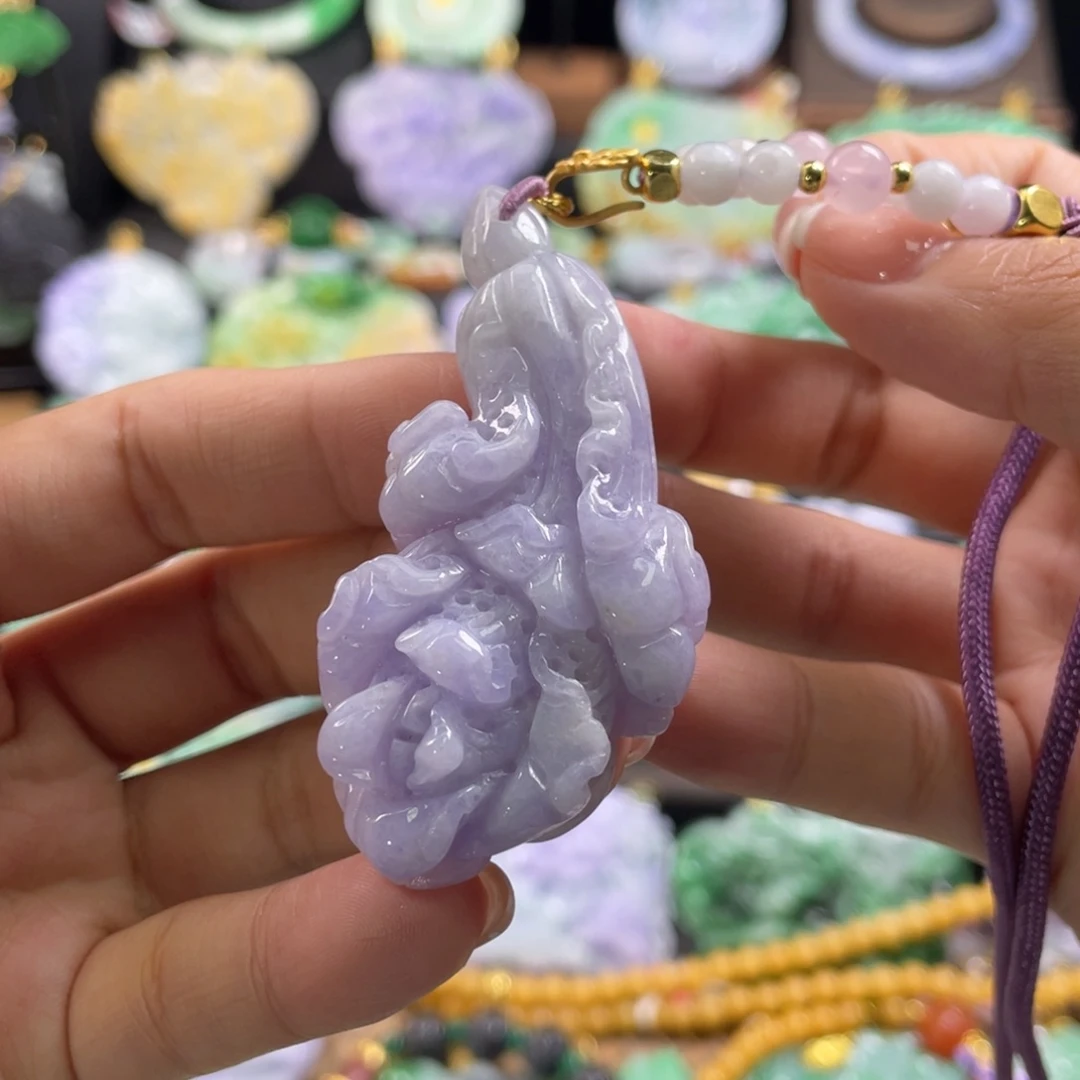翡翠未镶嵌颈饰代编织