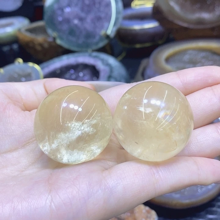 未镶嵌珠宝半成品紫晶爆彩组合球