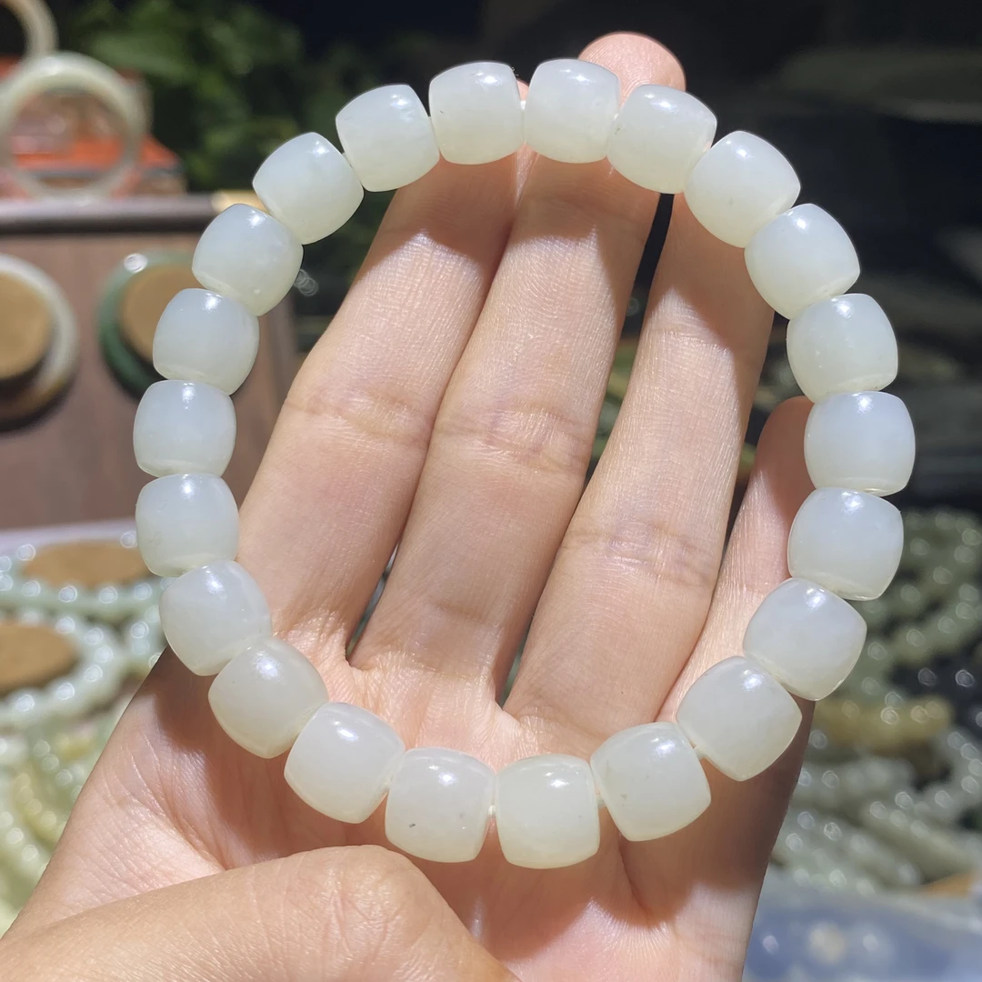 新疆和田玉籽白玉直切10mm
