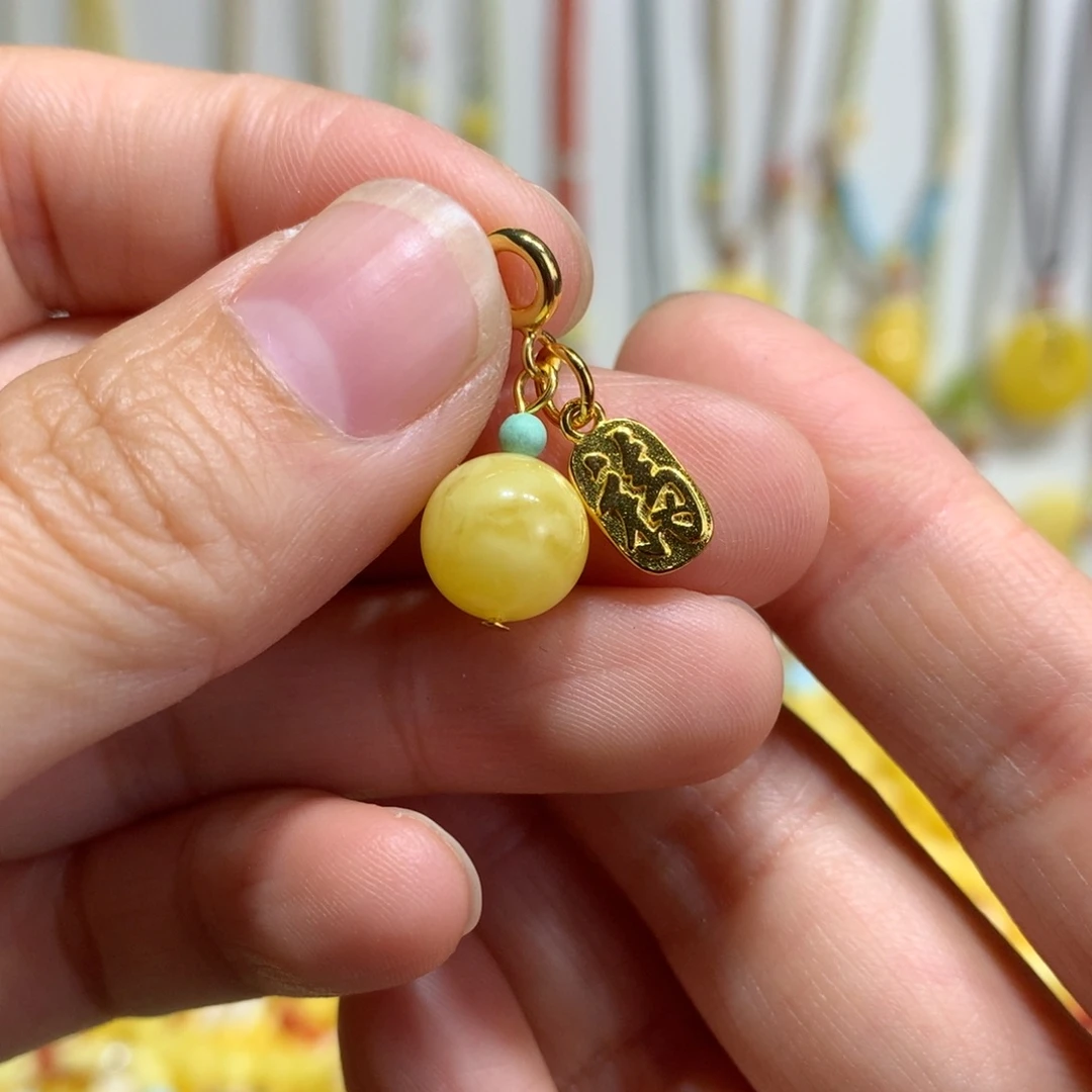 蜜蜡未镶嵌裸石9.4mm