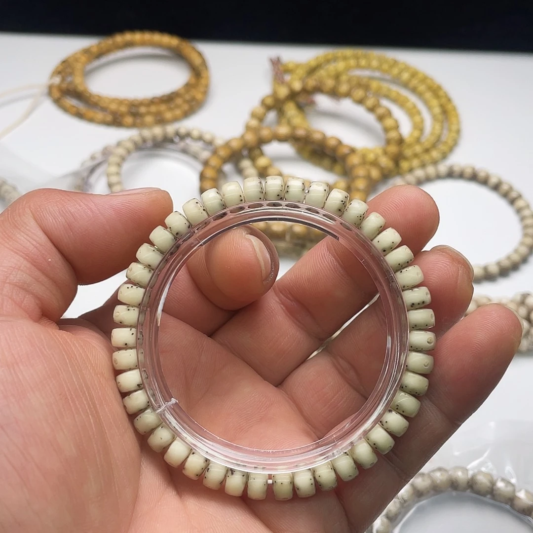 手串星月菩提绿背4.5 X 7药片单圈