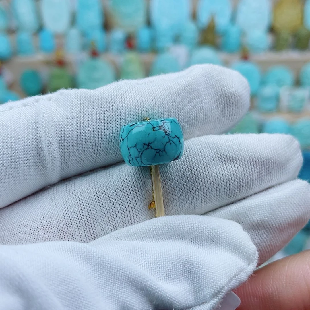 未镶嵌绿松石珠宝奇石13mm
