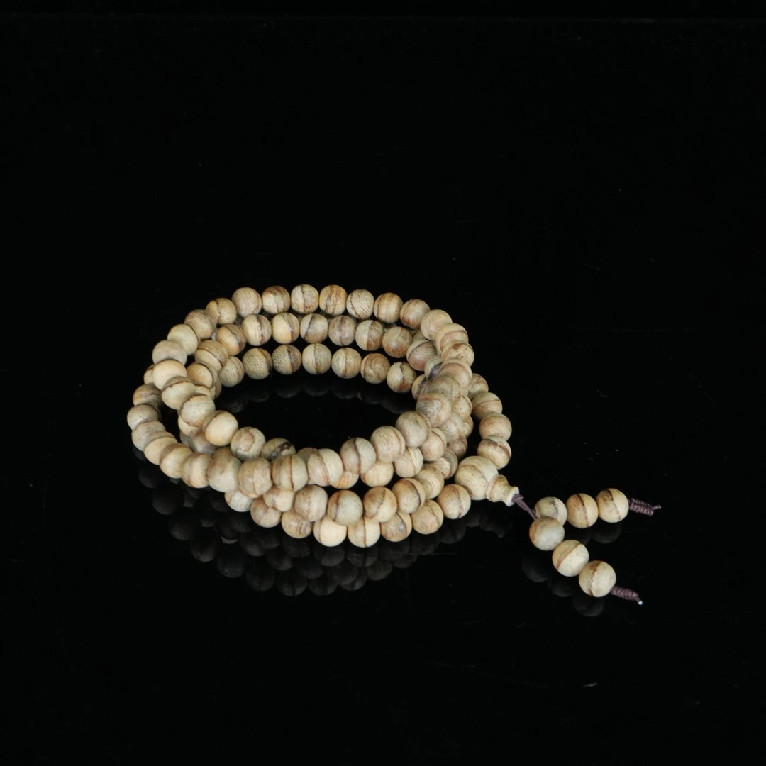 A6913 加里曼丹沉香虎斑念珠 0.8cm 16.34g