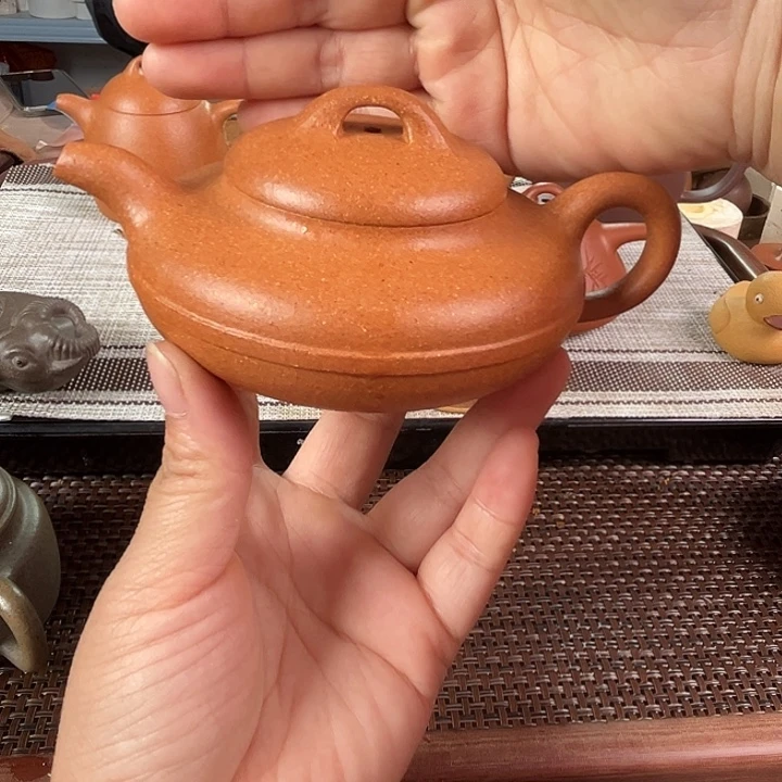 紫砂茶壶线圆200黄金段