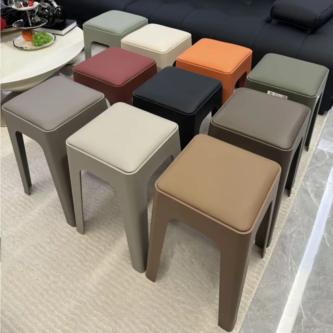 【2张起包邮】网红软包皮革凳子旋风凳升级版客厅家居轻奢备用凳子