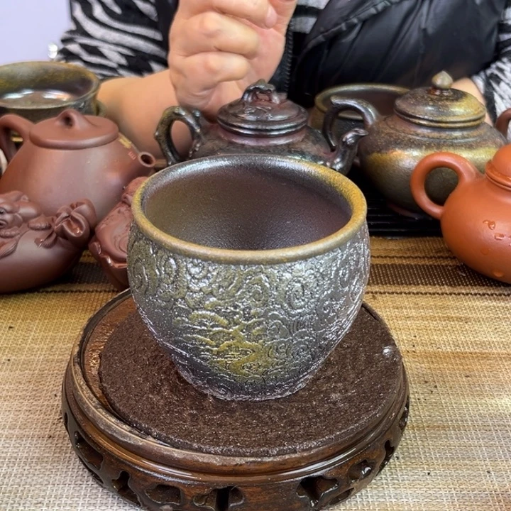 紫砂茶壶底槽清柴烧240cc