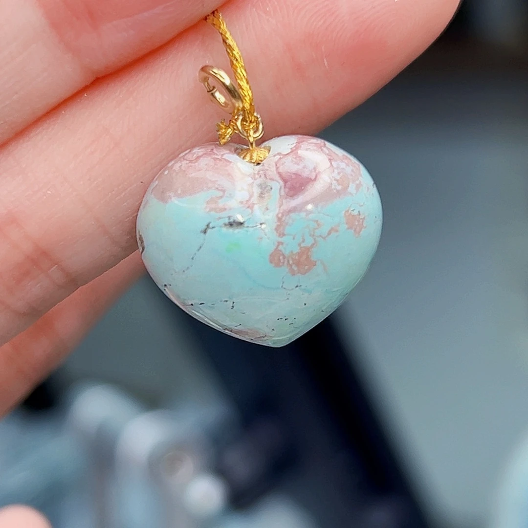 绿松石珠宝奇石18K金镶嵌