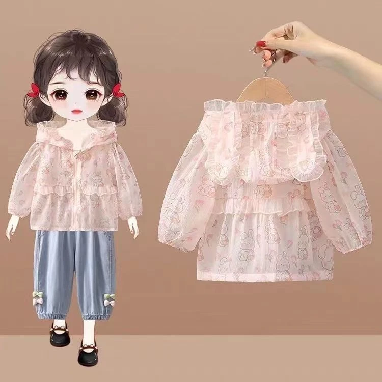 【热推爆款】女童夏季新款防晒衣夏季薄款夏装2025新款宝宝