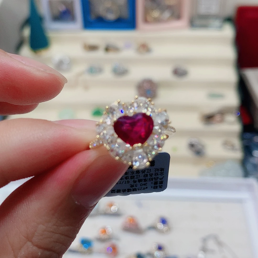 R***a戒指戒指银S925镶嵌碧玺