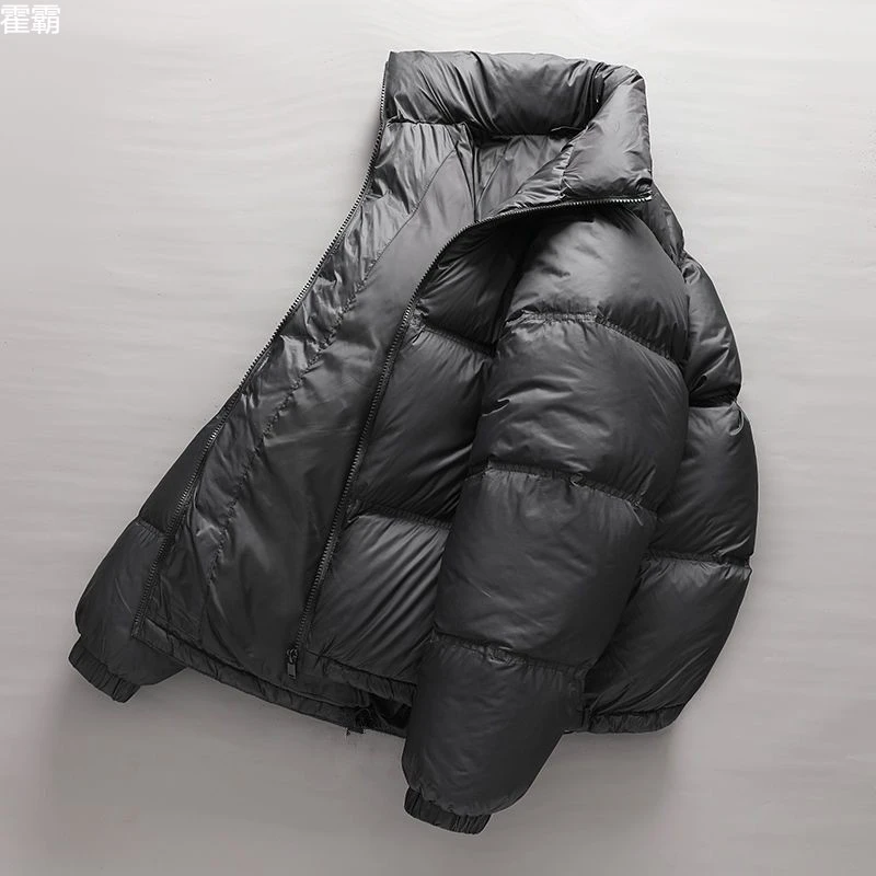 冬季潮牌轻奢男款棉服加厚防寒面包服潮流外套高端黑色保暖棉袄男