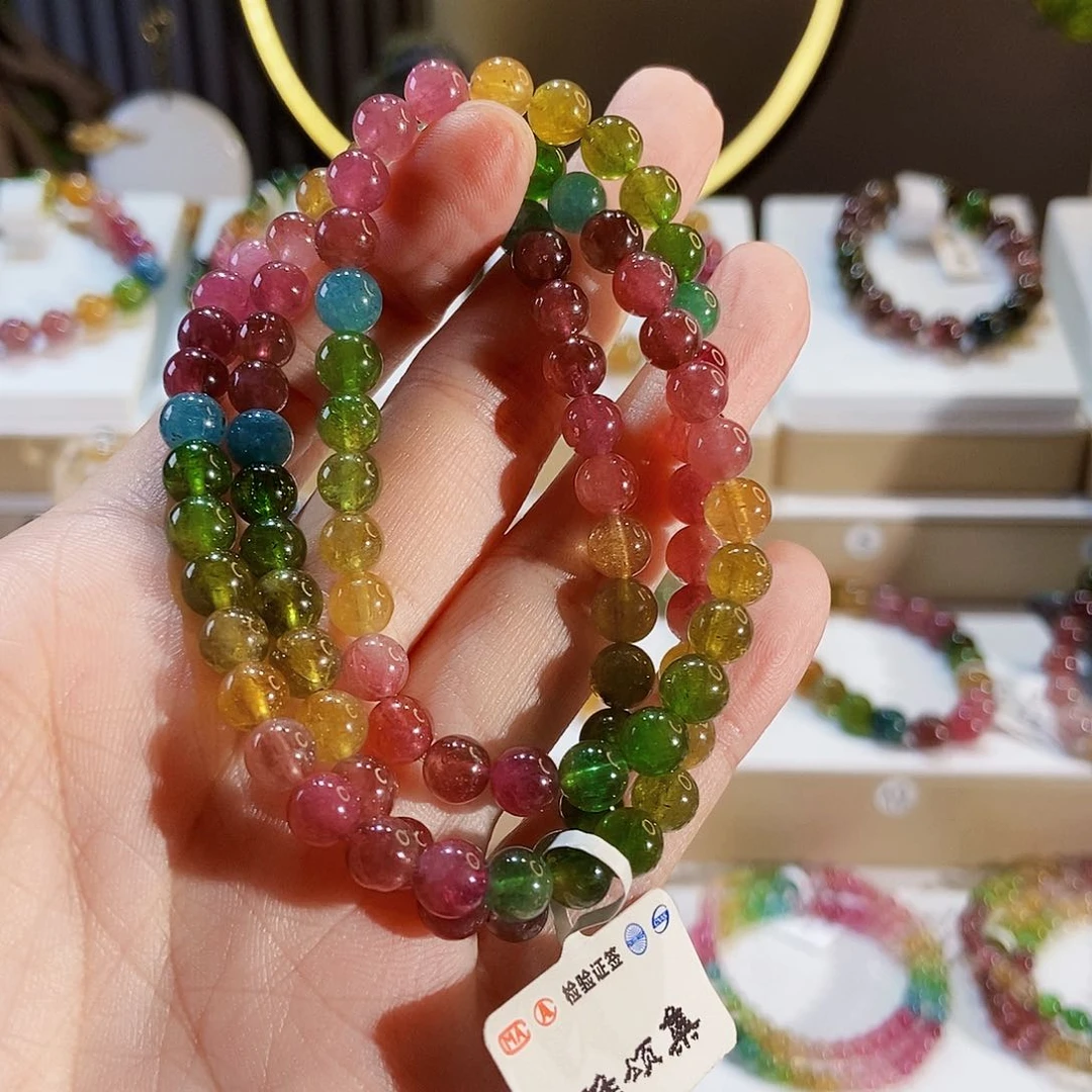 手串未镶嵌碧玺G2132三圈颜色微差