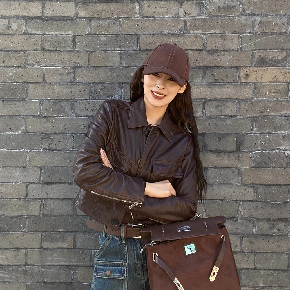 [轩轩] "前行来处" 真皮皮衣绵羊皮春款新款外套 925B