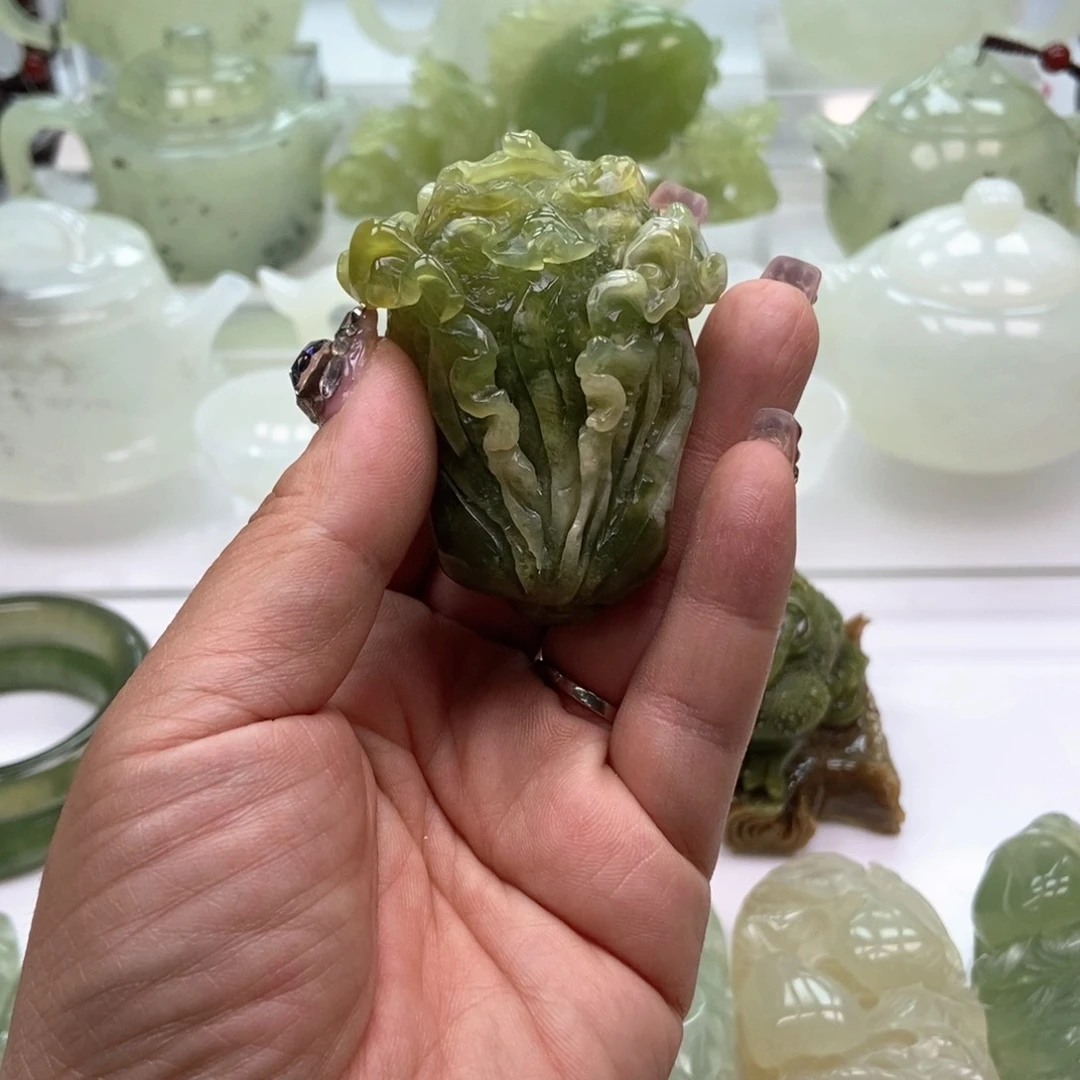 蛇纹石玉未镶嵌手把件