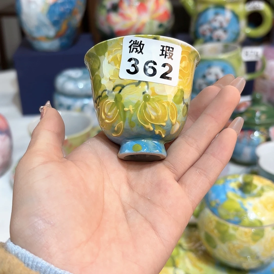 景德镇手绘高温釉下彩陶瓷茶具