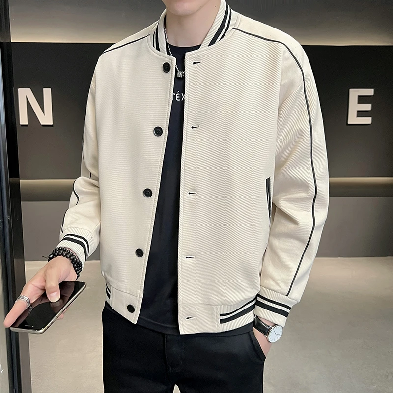 DESITASH痞帅棒球服外套男春秋季高端休闲时尚夹克男士潮牌潮流