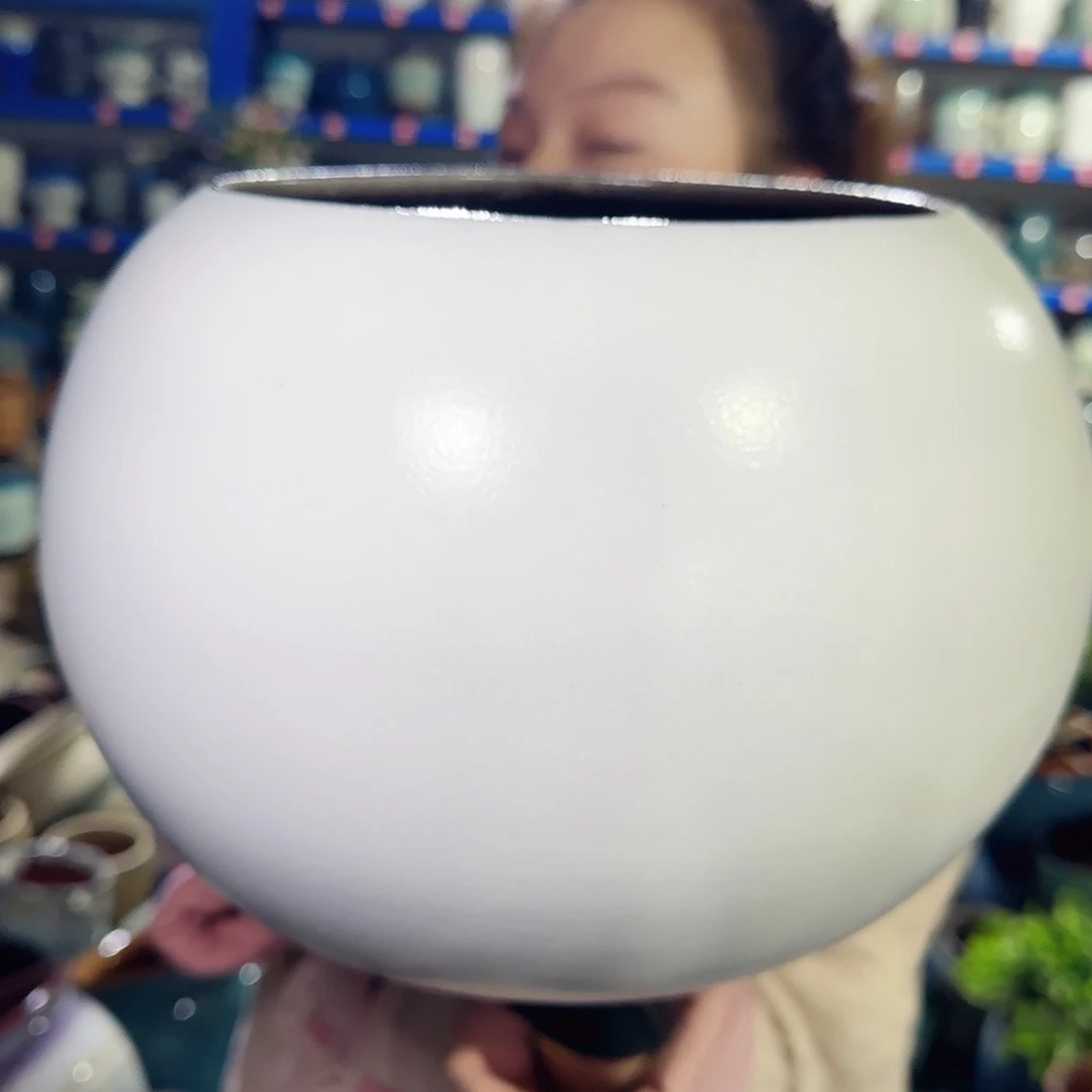 紫砂花盆高20口20