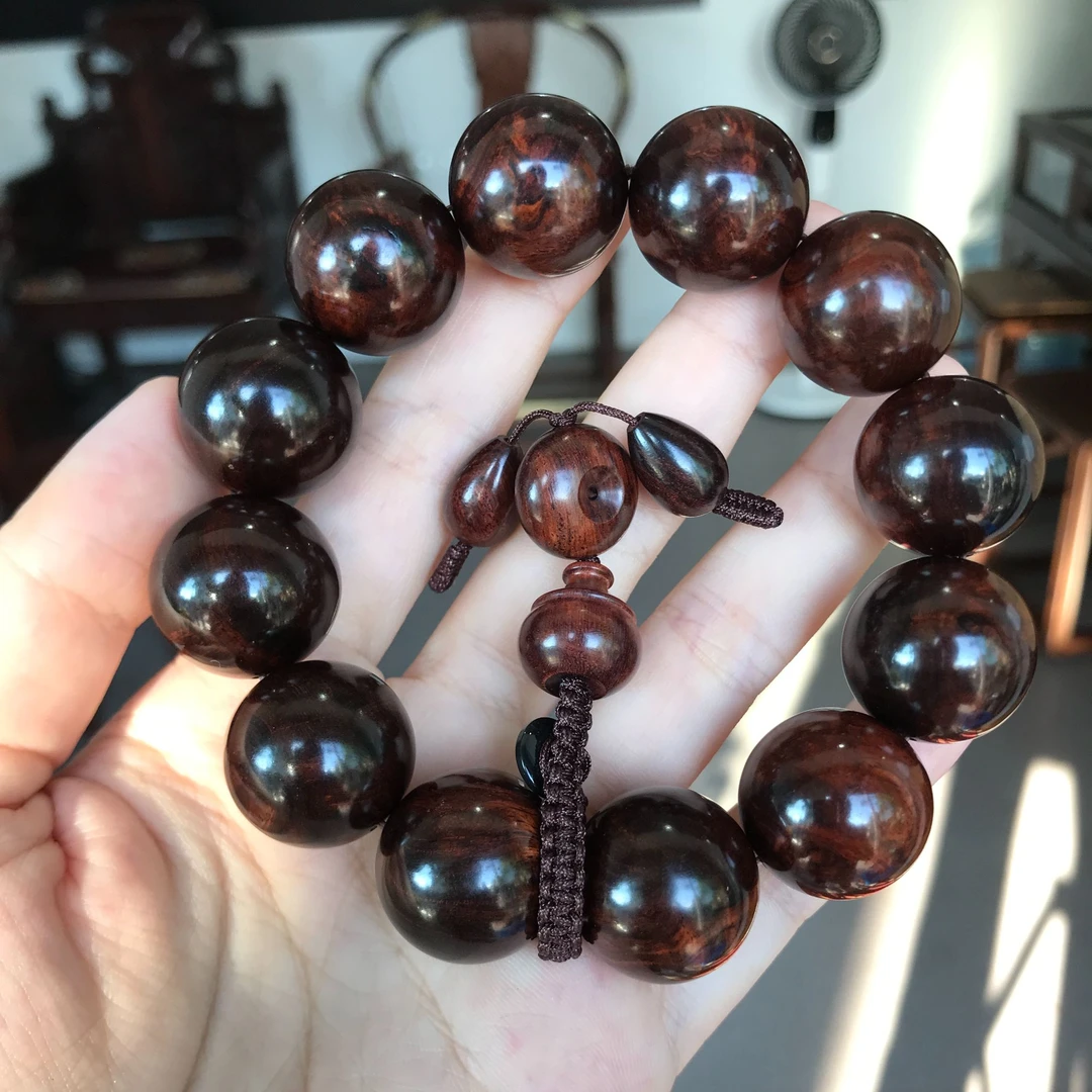 【浮生甄选】海南黄花梨紫油梨黑线水波瘤疤2.0单圈FS347