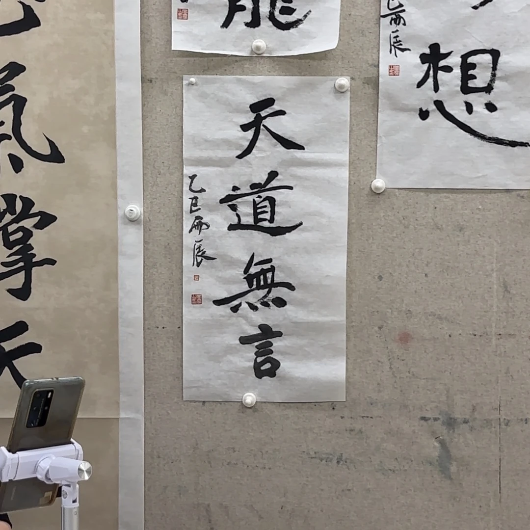 书法党震 书法 天道无言