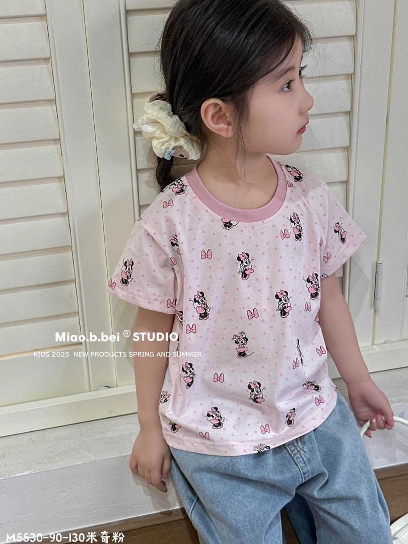 【新疆包邮】夏季新款圆点米奇短袖L321