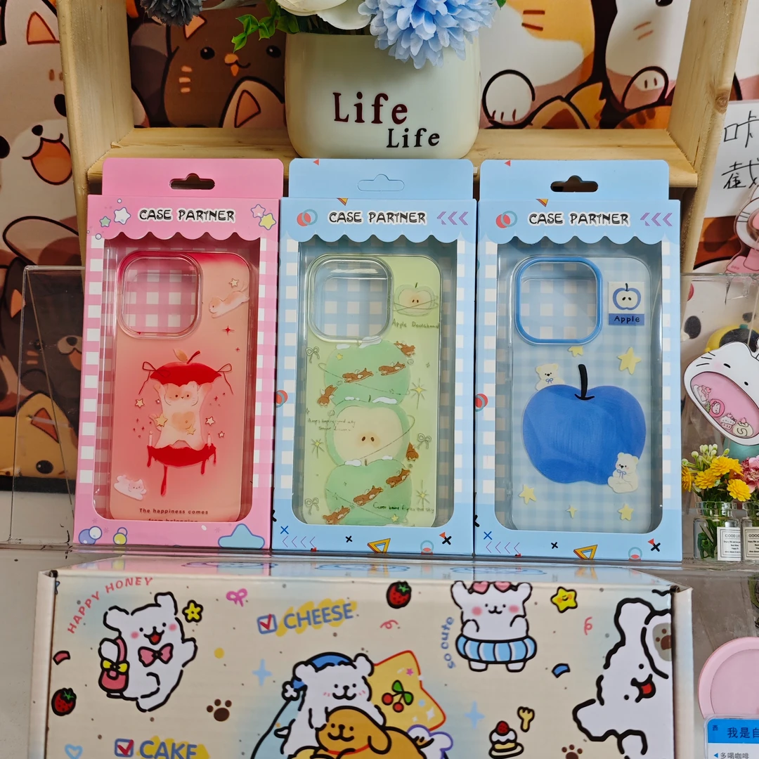 九块九三个手机壳14PROMAX 可爱IMD双层亮面壳适用于苹果国产型号