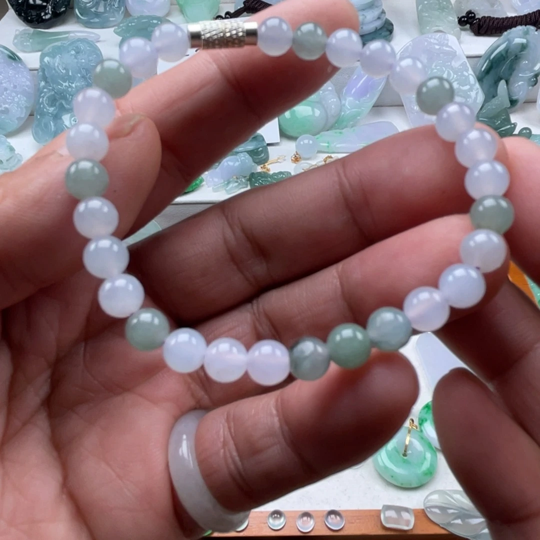 翡翠未镶嵌颈饰翡翠手串